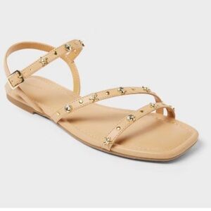 UNIVERSAL THREAD Women's Florence Embellished Ankle Strap Sandals size -various